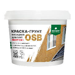 Краска-грунт фасадная для плит OSB Proff 3в1 1кг PROSEPT 