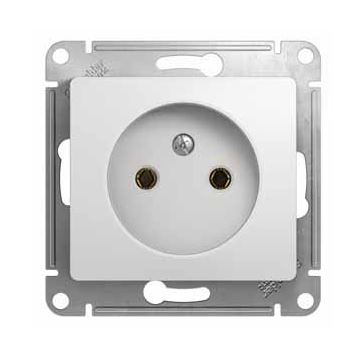 Розетка 1СП в рамку белая без зазем. GLOSSA GSL000141