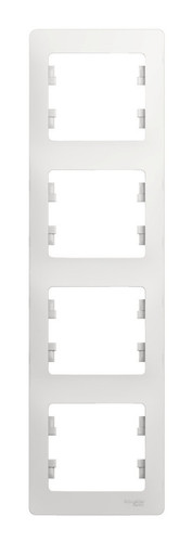 Рамка 4 поста вертикальная белая GLOSSA CSL000108