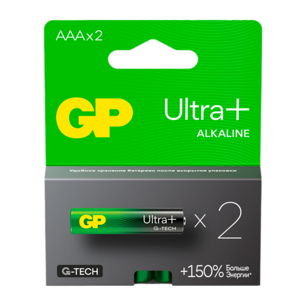 Эл.питания LR 03 ААA  Alkaline Ultra Plus GP G-TECH BL2 241648