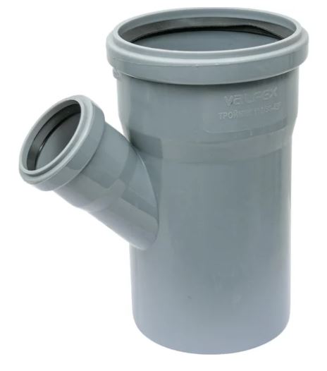 Тройник 110/50мм угол 45 VALFEX 22110050к-0030