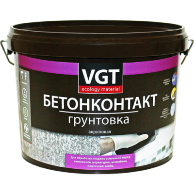 Грунтовка Бетонконтакт белая ВДАК-0301 1,5кг ВГТ (1уп-6шт) 27370 