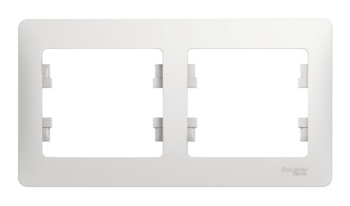 Рамка 2 поста горизонт.белая GLOSSA CSL000102