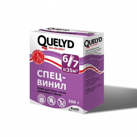 Клей для обоев тяжелых 300г Quelyd Спец-Винил (1уп-30шт)