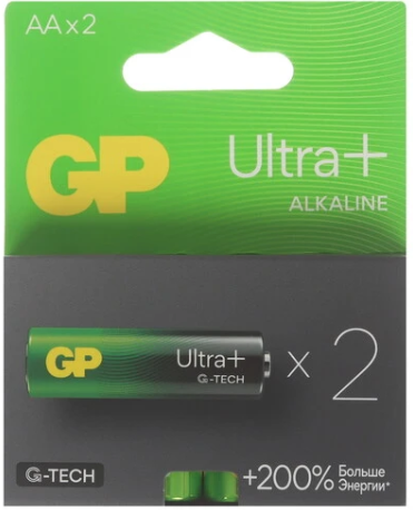 Эл.питания LR 06 АА Alkaline Ultra Plus GP G-TECH BL2 241655