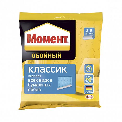 Клей для обоев бумажных 100г Момент Классик (1уп-24шт) 