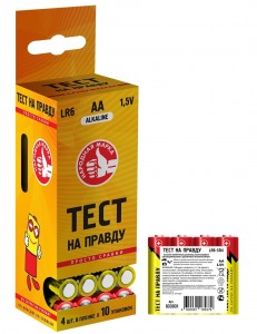 Эл.питания LR 06 АА Alkaline Тест на правду 316 БОКС40 (4*10) (1уп-4/40шт) 833931
