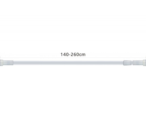 Карниз для ванной комнаты 140-260см белый HB75902 808402