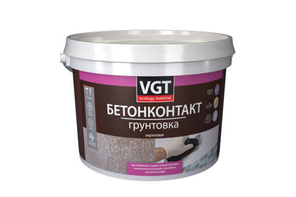 Грунтовка Бетонконтакт белая ВДАК-0301 3кг ВГТ (1уп-4шт) 7594 