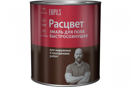 Эмаль для пола быстросохнущая золотисто-коричневая 1,9кг Расцвет (1уп-6шт) 7575