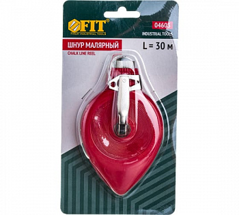 Шнур малярный метал.корпус красный 30м FIT 04603