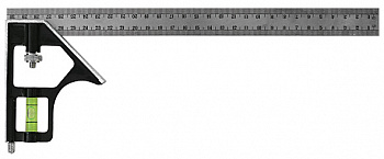 Угольник столярный 300мм с уровнем FIT 19703 