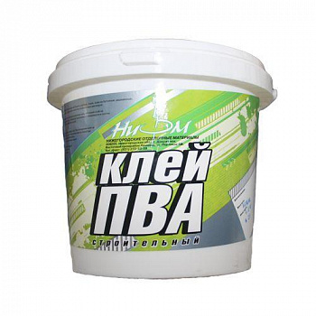 Клей ПВА строительный 0,9кг НИОМ (1уп-12шт)