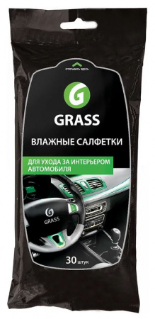 Салфетка влажная для ухода за интерьером авто IT-0311 GRASS (1уп-16шт)