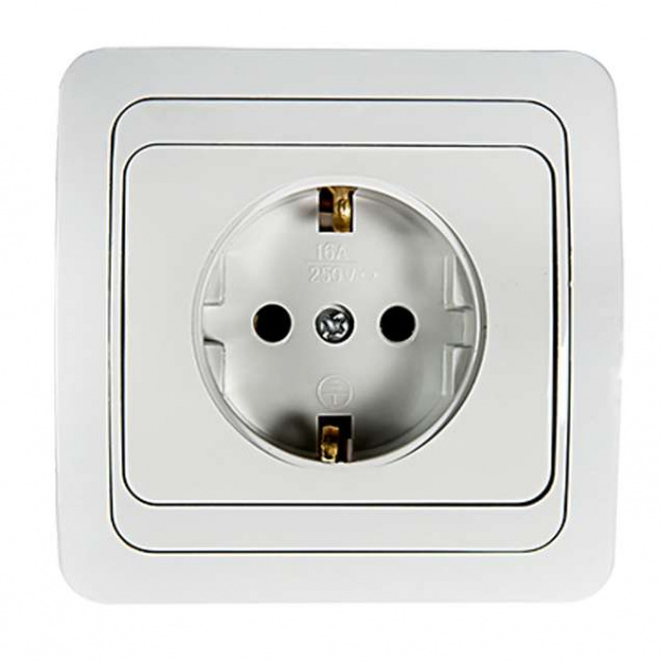 Евророзетка 1СП белая Classico 2028 16А IP20 ASD/InHome 521849