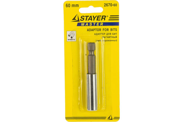Адаптер магнитный для бит 60мм Мастер STAYER 2670-60
