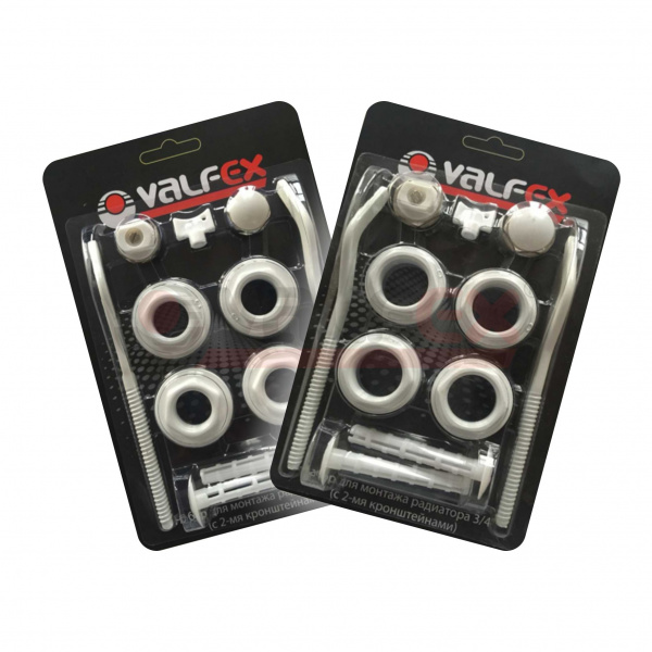 Комплект универ. для радиатора 1х1/2 с 2 кронш. VALFEX AD-1002 1/2