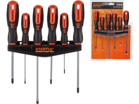 Набор отверток  6шт (SL3х100,5,5х150 PZ2х100 PH0х75,1х100,2х125) STARTUL MASTER ST3093-6