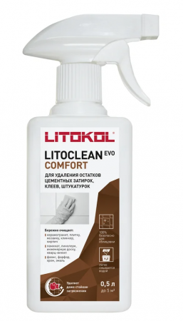 Состав для удаления остатков цементных раст. 0,5л LITOCLEAN КОМФОРТ ЭВО LITOKOL
