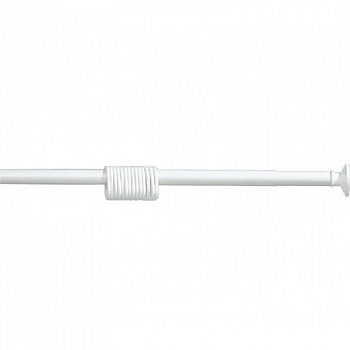 Карниз для ванной комнаты с кольцами110-205 см белый 509-01