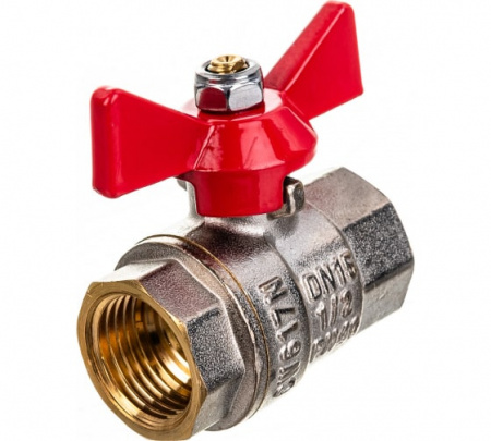 Кран шаровый 1/2 г/г бабочка BASIC VALTEC 217