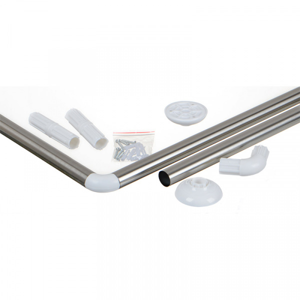 Карниз для ванной комнаты 90х90х90см SS хром UNIVERSAL MELODIA Mcr-00014BL 18587