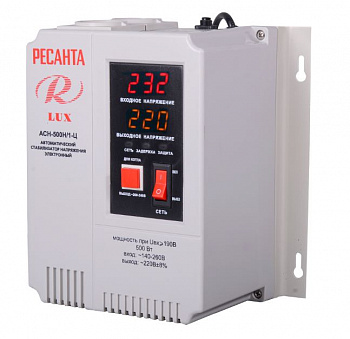 Стабилизатор напряжения релейный АСН-500Н/1-Ц LUX Ресанта 63/6/39