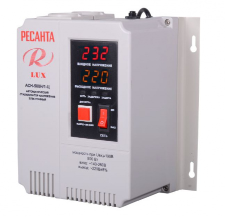 Стабилизатор напряжения релейный АСН-500Н/1-Ц LUX Ресанта 63/6/39