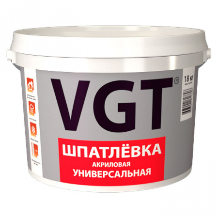 Шпаклевка универ.для вн/нар.влагостойкая 1кг ВГТ (1уп-6шт) 18654 