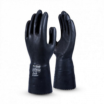 Перчатки латексные XL черные КЩС-1 615XL