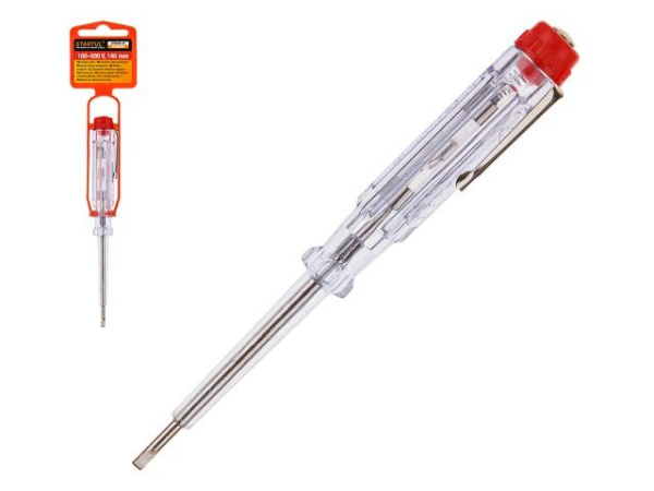Отвертка индикатор. 100-500v, 140мм STARTUL STANDART ST4035-14