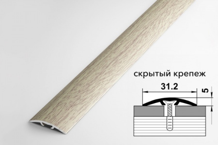 Порог ПС 04-2 1,35м 087  дуб беленый 31,2мм