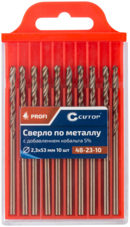 Сверло по металлу  2,3х53мм Cutop Profi с кобальтом 5% (1уп-10шт) 48-23-10