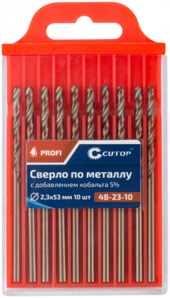 Сверло по металлу  2,3х53мм Cutop Profi с кобальтом 5% (1уп-10шт) 48-23-10