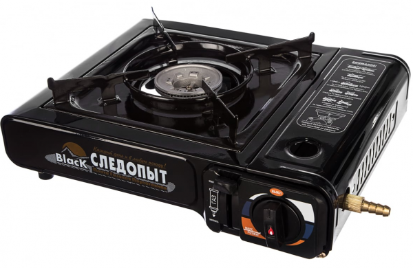 Плитка газовая Следопыт Black с переходником PF-GST-N10