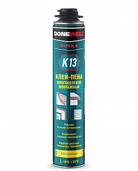Клей-пена многоцелевой монтажный DONEWELL DOKKA K13 DPP10UAU (1уп-12шт)