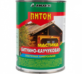 Мастика битумно-каучуковая Питон 1л Анлес (1уп-12шт)