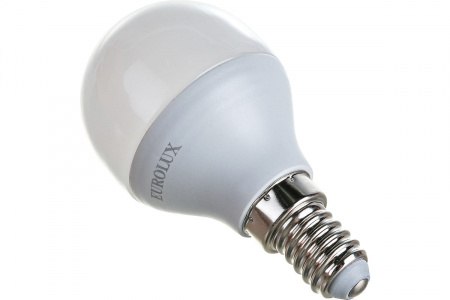 Лампа с/д Е14  7,0W 2700К LL-E-G45 шар Eurolux 76/2/5