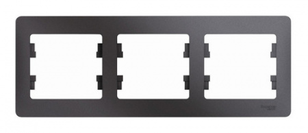 Рамка 3 поста горизонт.графит GLOSSA CSL001303