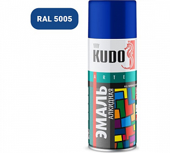 Эмаль-спрей синяя 470мл RAL5005 KU-1011 KUDO (1уп-12шт)