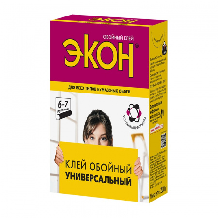 Клей для обоев универсальный 200г Экон (1уп-24шт) 630046