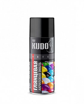 Эмаль-спрей акриловая высокоглянцевая винно-красная RAL3005 KUDO KU-А3005 (1уп-12шт)