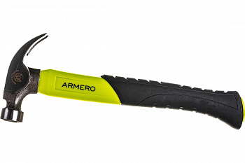 Молоток-гвоздодер 450г фибергласс ARMERO А630/245