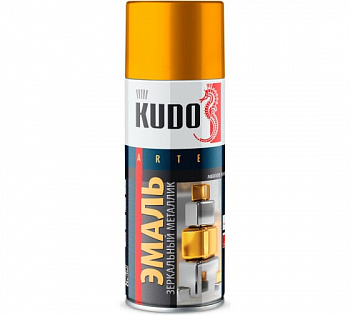 Эмаль-спрей зеркальное золото 470мл KU-1034 KUDO (1уп-12шт) 