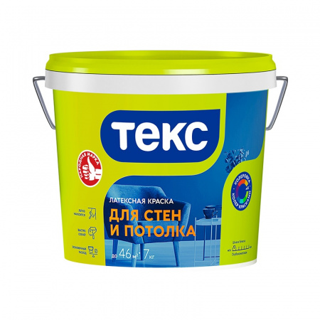 Краска для стен и потолков латексная 7кг Универсал Текс 5961