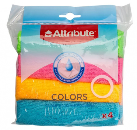 Салфетка микрофибра 4шт. Multi Color ACA114