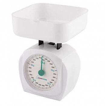 Весы кухонные 5 кг деление 40г белые Homestar HS-3005М 00 2801