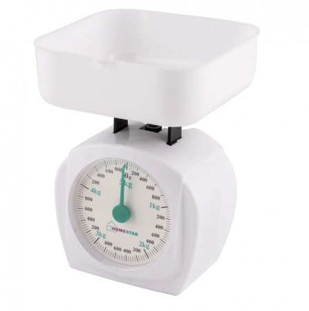 Весы кухонные 5 кг деление 40г белые Homestar HS-3005М 00 2801