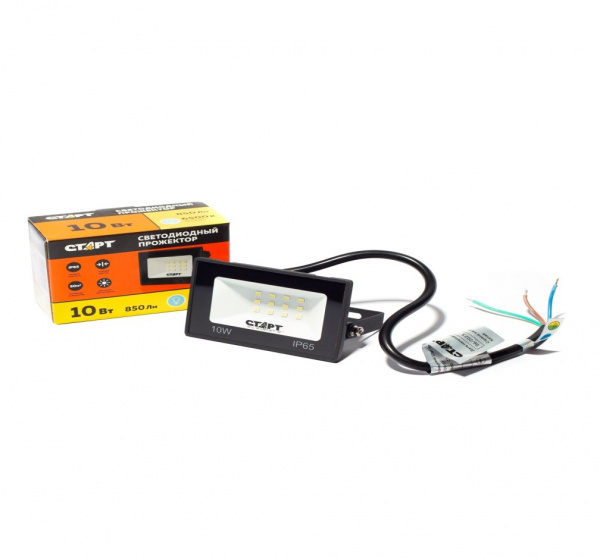 Прожектор светодиодный  10Вт LED FL10W65 850лм 6500К IP65 1296 СТАРТ