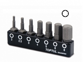 Набор бит шестигр. 2,2-8мм 7шт TOPTUL GAAV0701